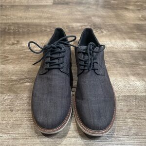 Toms Navi Oxford Dress Shoe Heavy Twill Upper Forged Iron Gray Men's US 10M